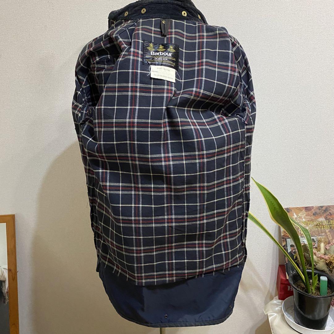 barbour border オイルドジャケット　ネイビー　36