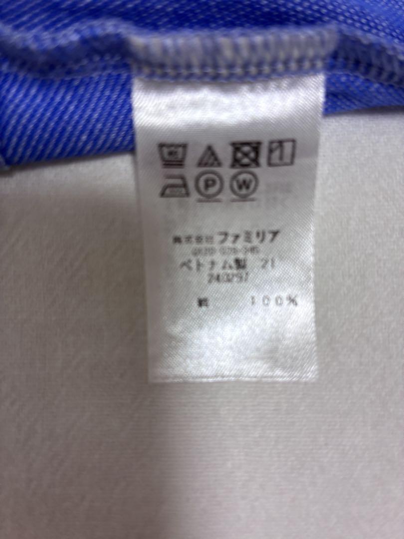 ファミリア familiar 半袖 ワンピース 130㎝ ブルー