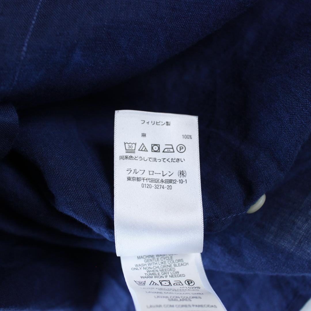 RALPH LAUREN クラシックフィット リネンシャツ M ポニー刺繡