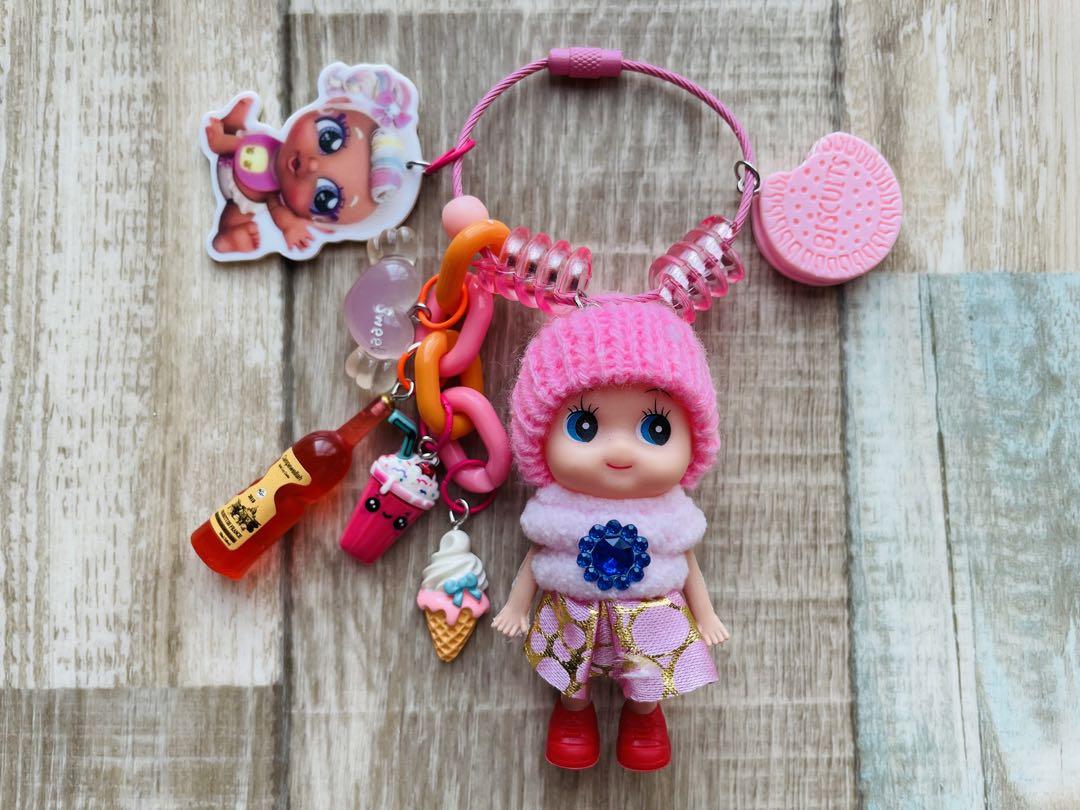 じゃらじゃらキーホルダー ストラップ キーチェーン メルヘンピンク 可愛い女の子 じゃらじゃらキーホルダー ストラップ キーチェーン メルヘン