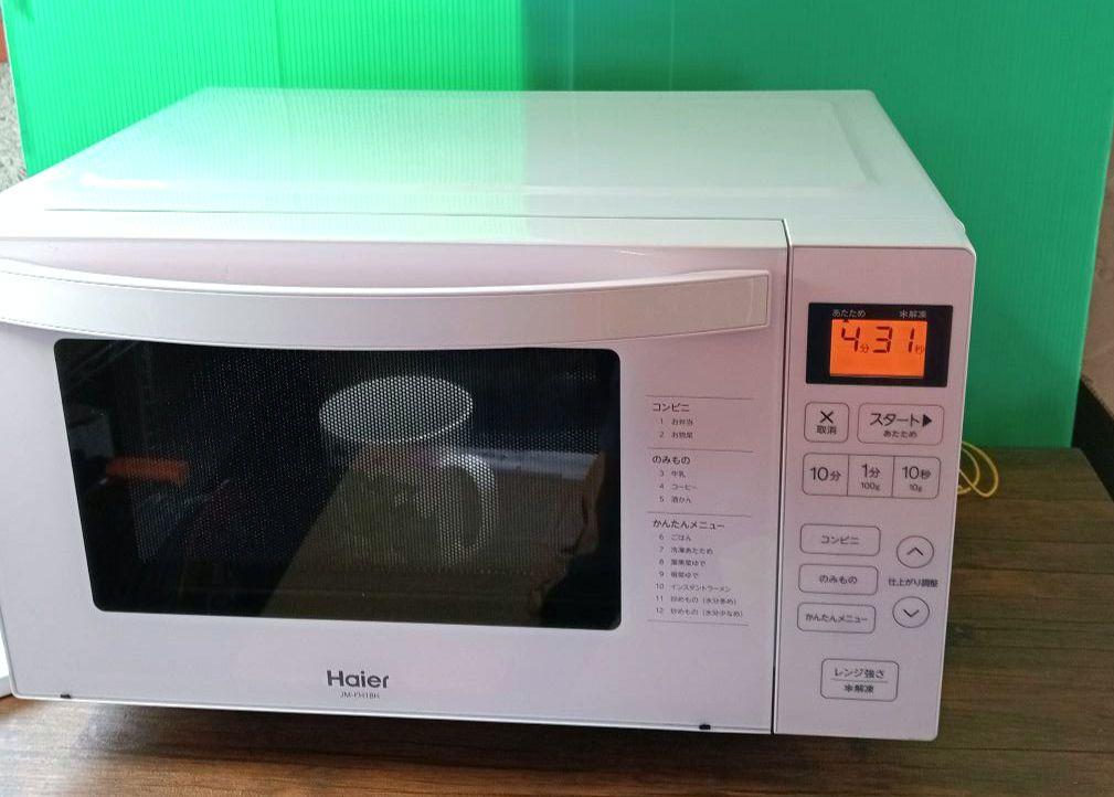 お値下げ❢Haierヘンツフリー電子レンジJM-FH18H2021年