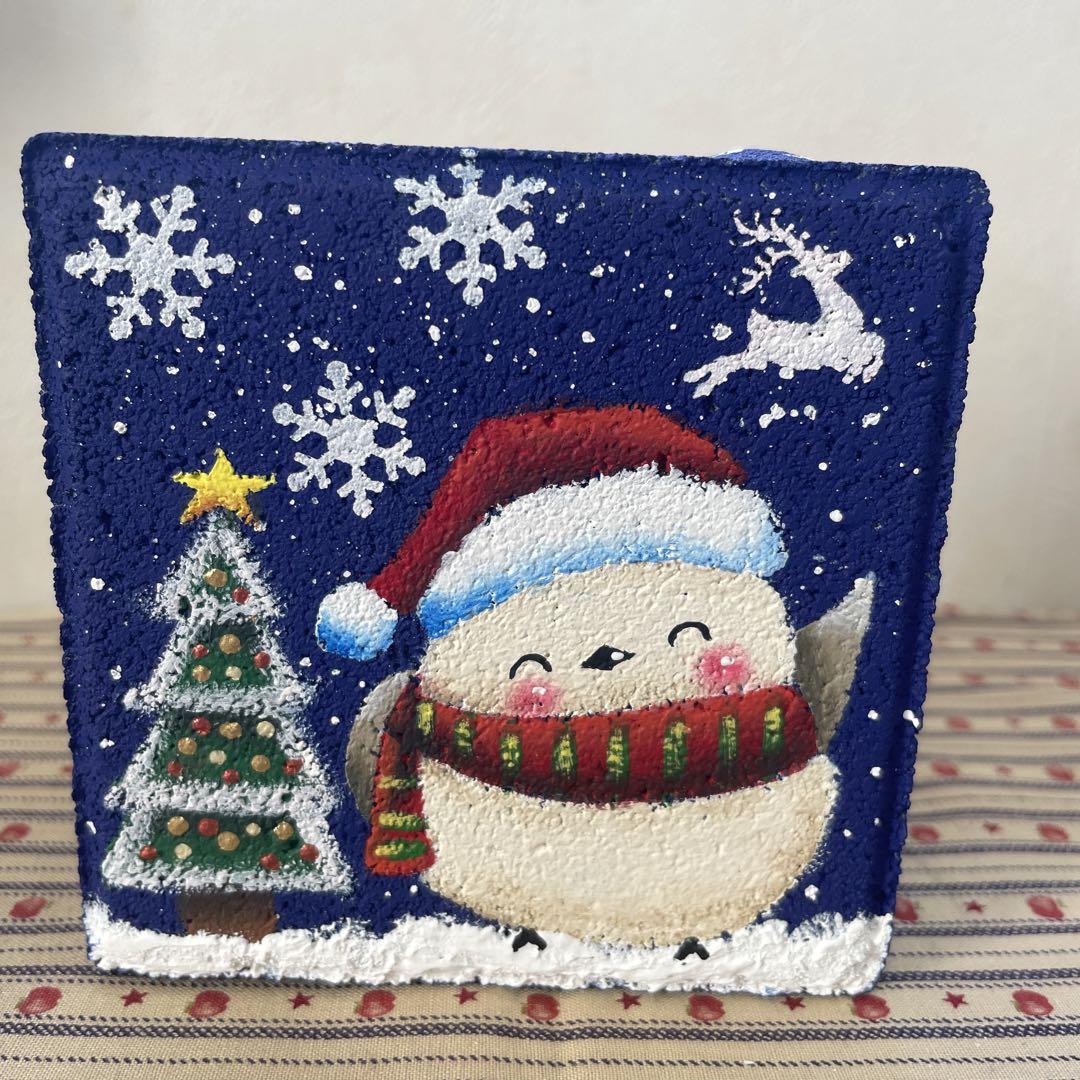 ガーデン雑貨。クリスマス。トールペイント。シマエナガ。 ガーデン雑貨。シマエナガ。クリスマス。トールペイント