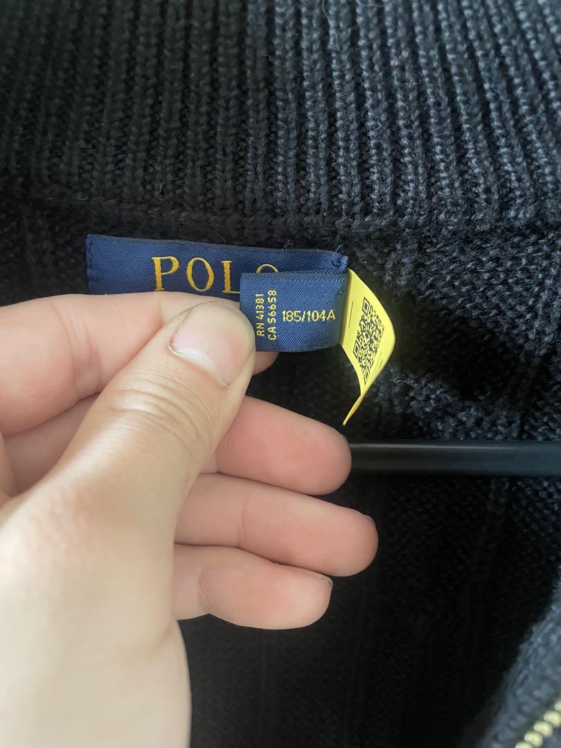 Polo Ralph Lauren ブラック ケーブルニット セーター XL