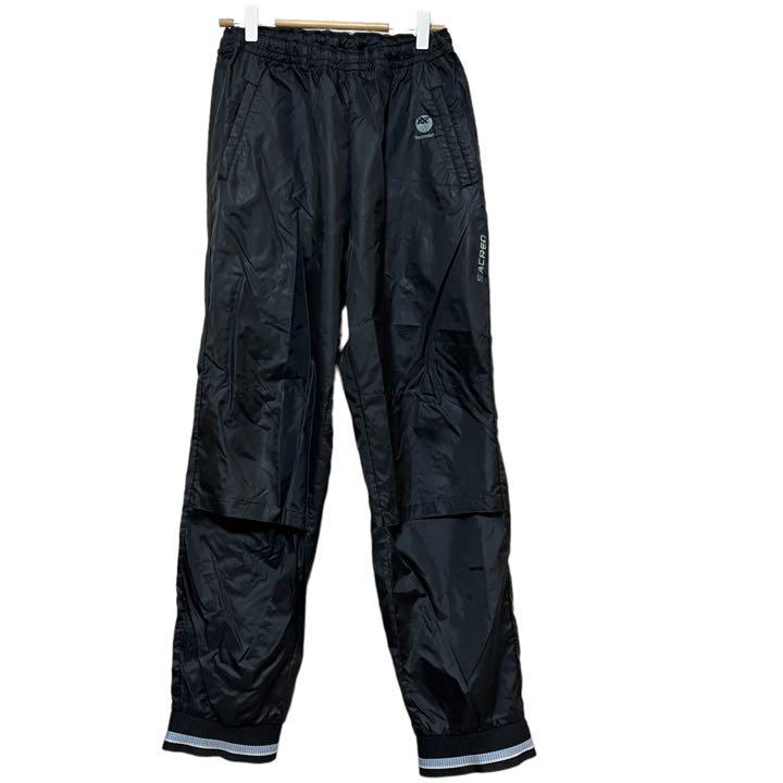asics メンズ ウィンドブレーカーパンツ シャカシャカ M 黒 薄手 W80