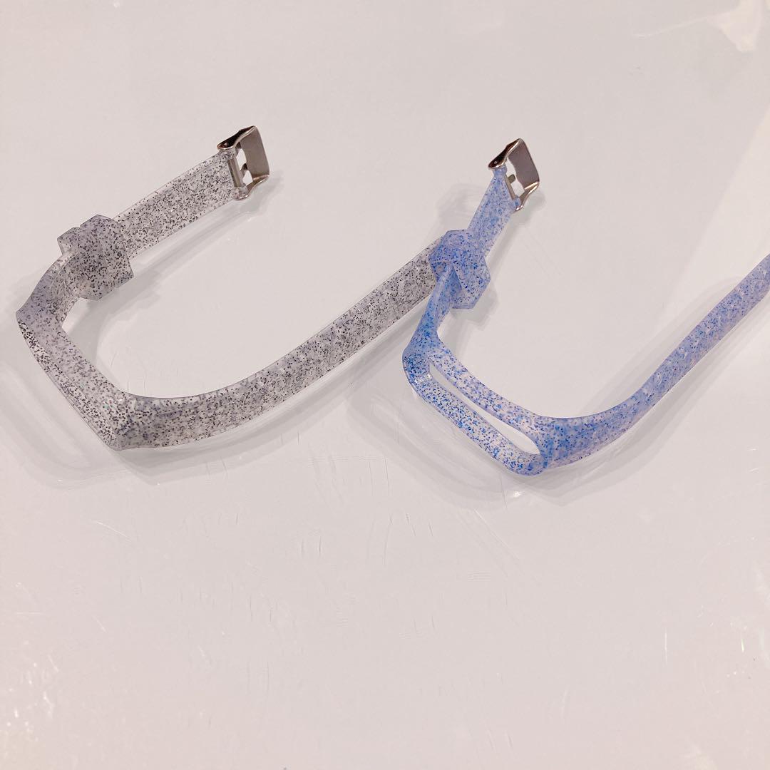 シャオミ適用交換バンド 點(diǎn)滅粉付きバンド 2本セット