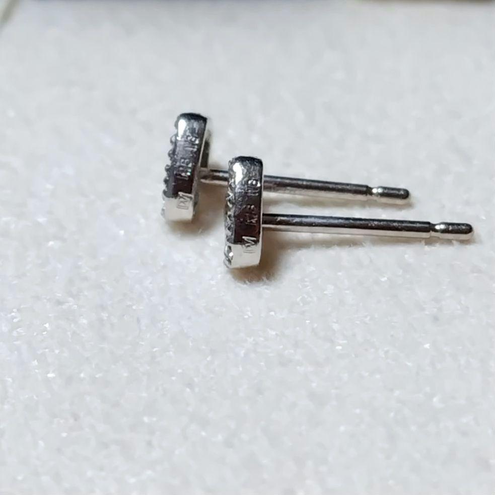 今季ブランド ハート型ピアス ポンテヴェキオ K18WG メルカリ - ダイヤ計0.14ct アクセサリー