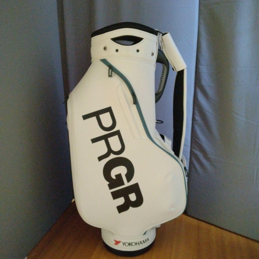 PRGR ホワイトキャディバッグ