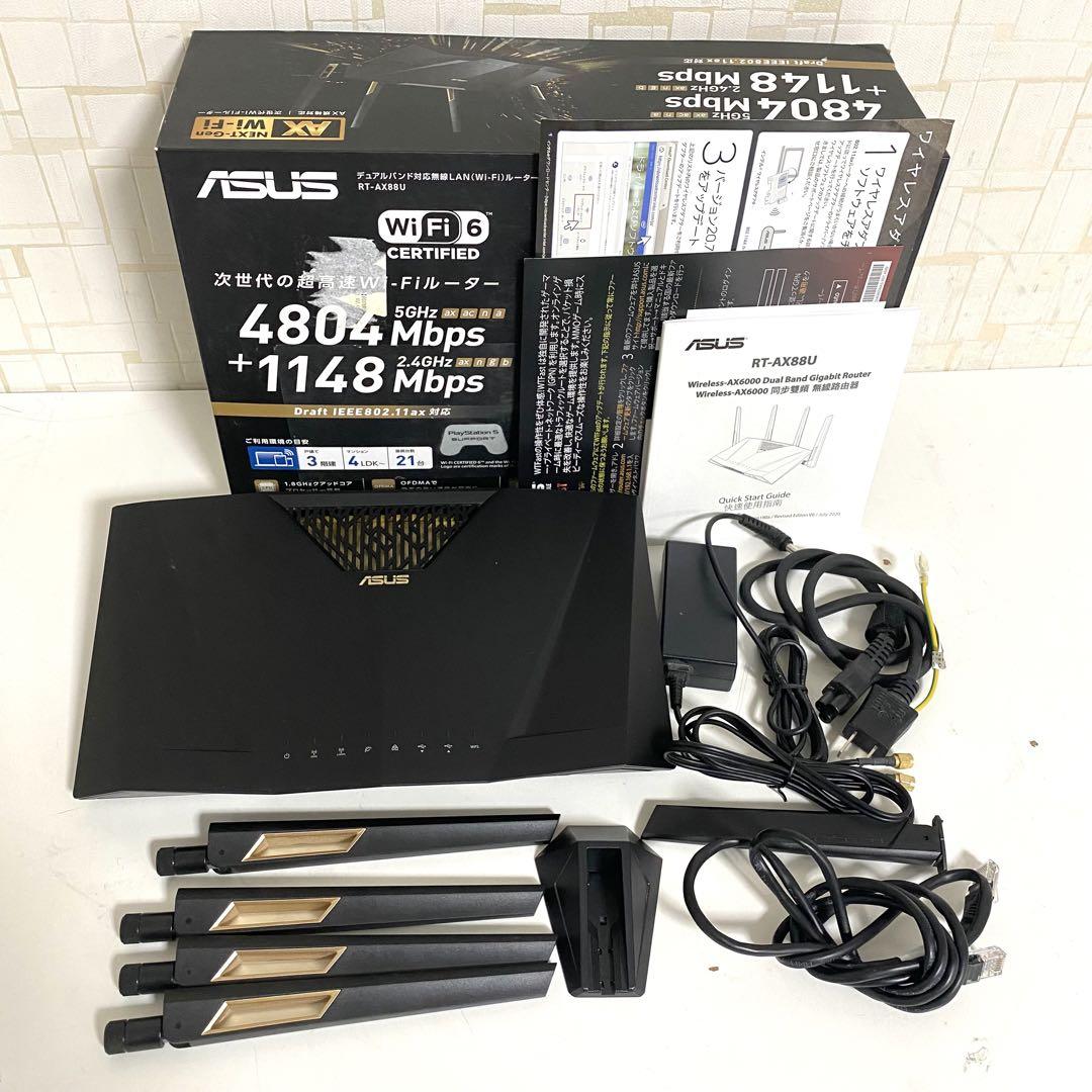 ASUS デュアルバンド対応 無線ルーター RT-AX88U