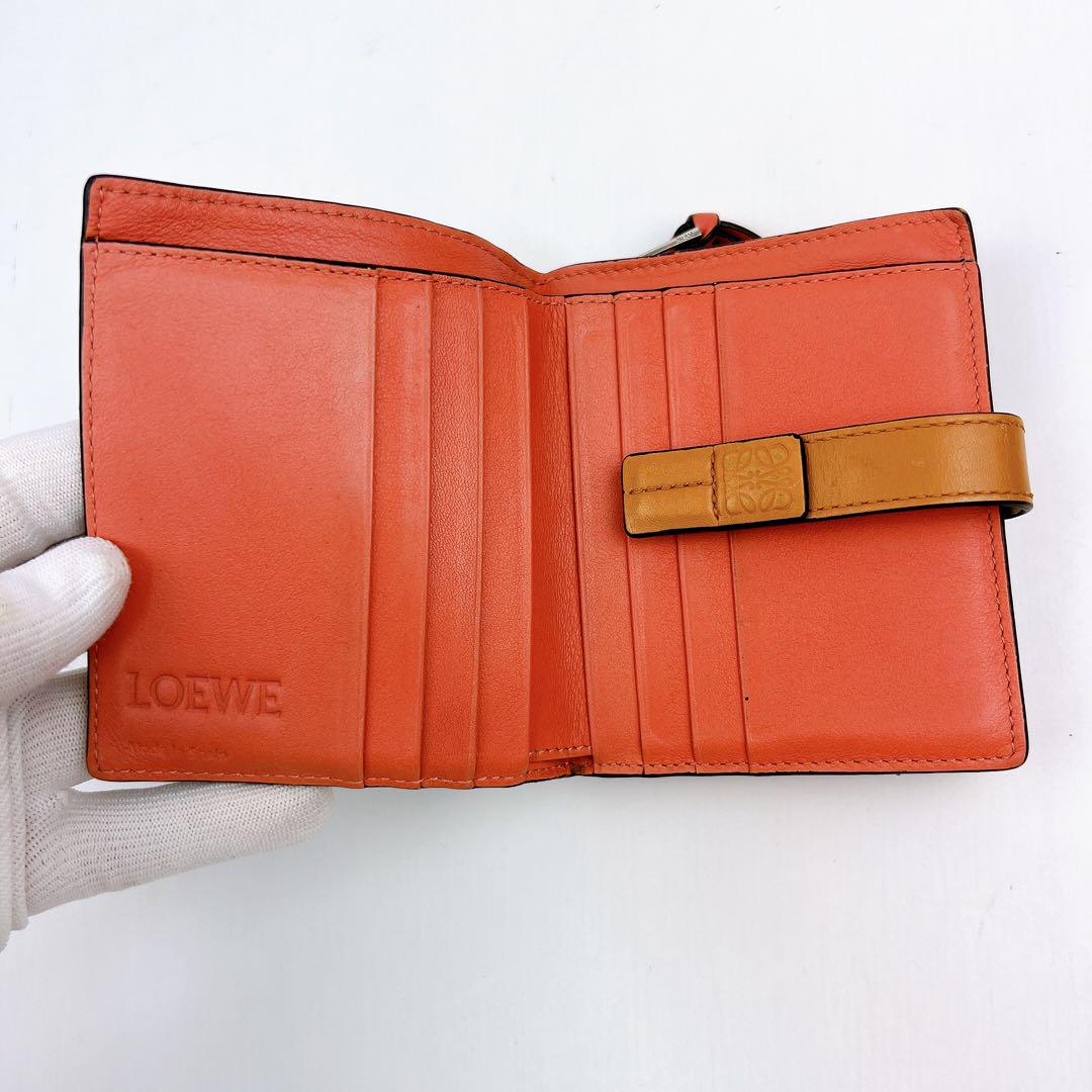 LOEWE ロエベ コンパクト ジップ ウォレット アナグラム バーティカル レディース