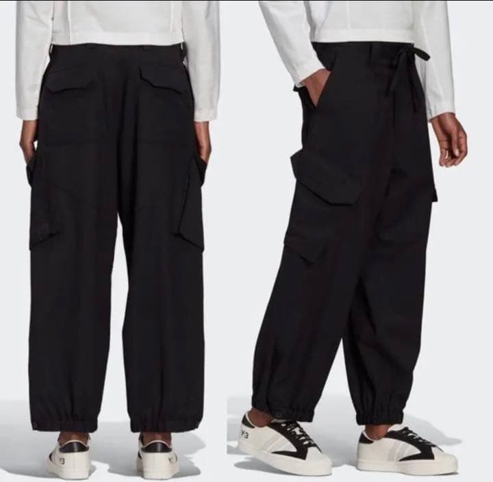 未使用 y-3 カーゴパンツ パンツ ミリタリー ブラック ウール サイズS