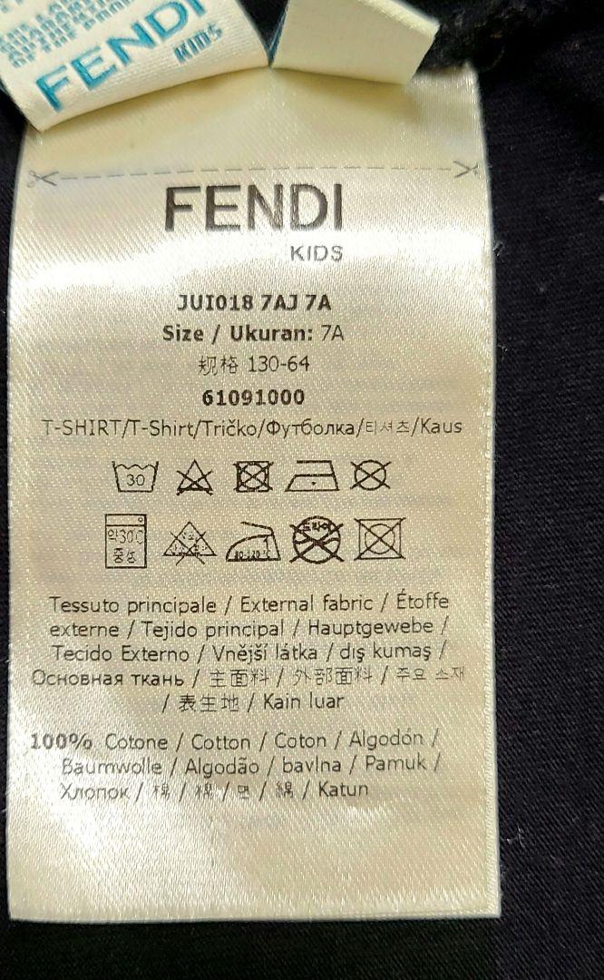 美品　FENDI　フェンディ　キッズ　7A　130cm　Tシャツ　半袖　トップス