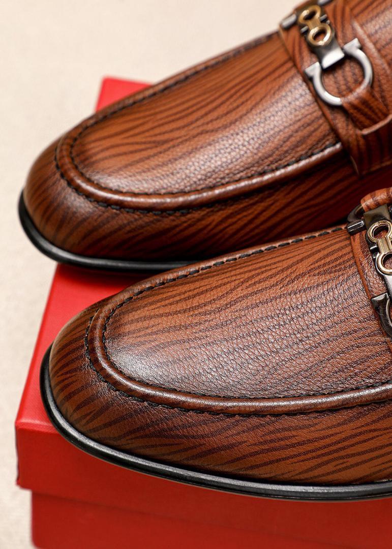 Ferragamo フェラガモ メンズ レザーカジュアルシューズ ブラウン 新品