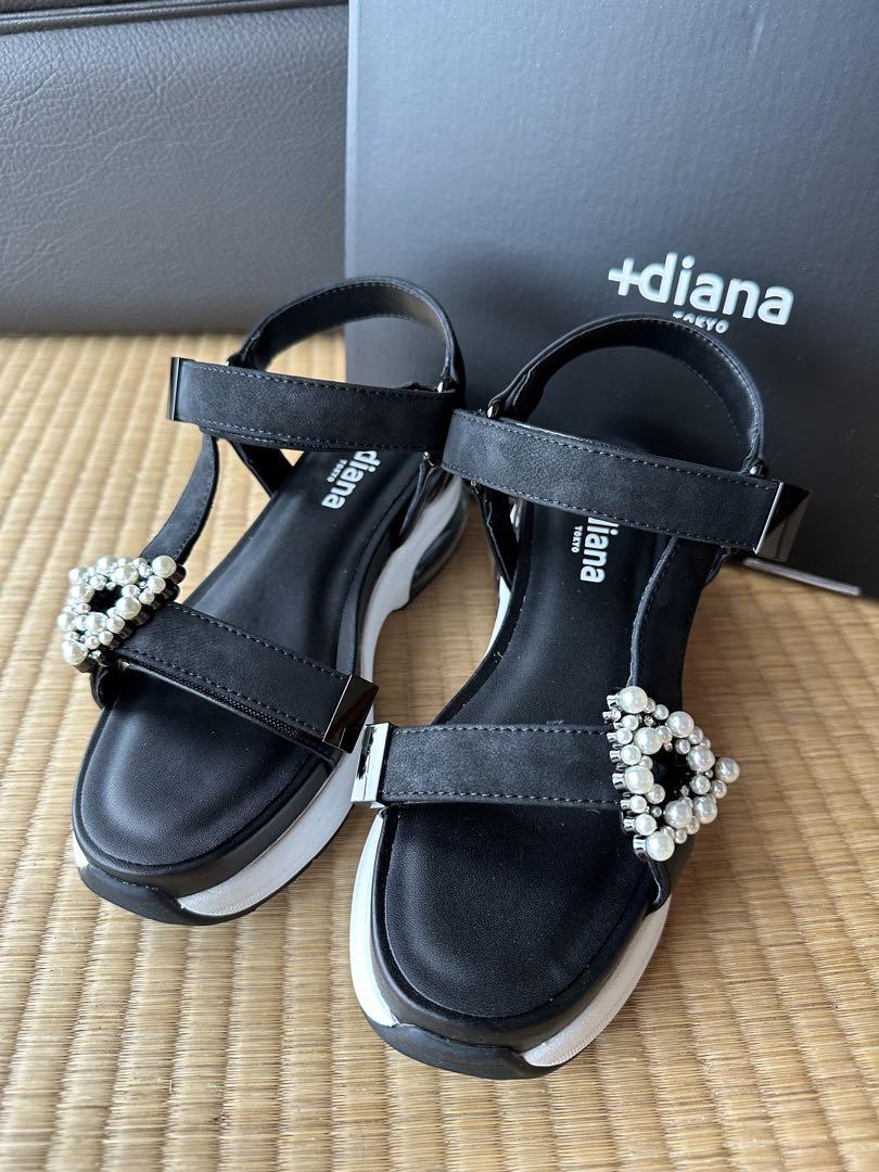 ＋diana ブラック スポーツサンダル dianaスポーツサンダル 黒 新品 レディース