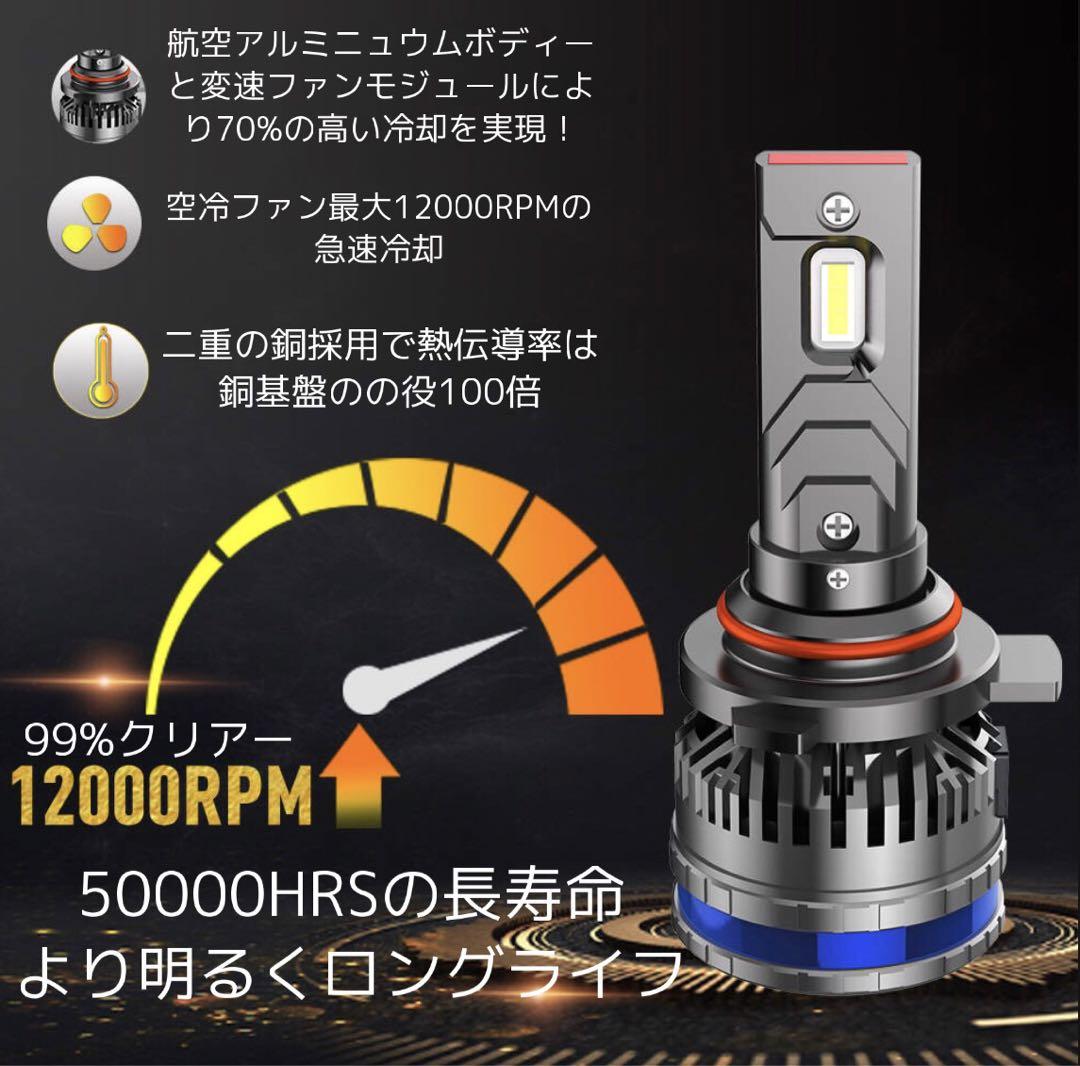 最新最強極光LEDヘッドライト　ハイビーム  HB3 40000lm