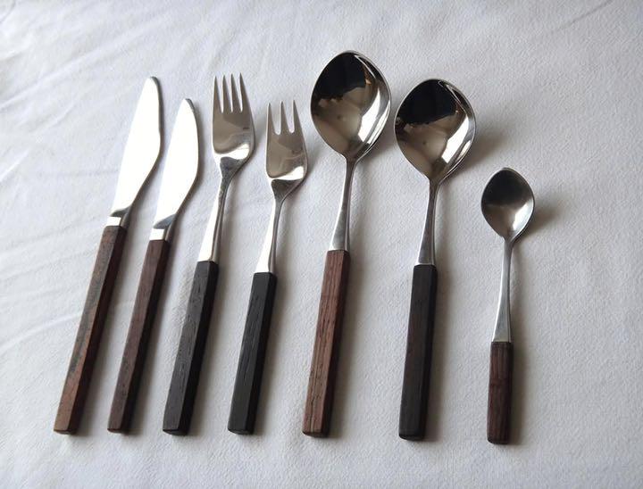 7本セット Lundtofte ティアスエックホフモデル ルンドトフテ B 【77 定期お届け便 GALLO ROSTFREI フォーク ナイフ 各5本セット ヴィンテージ カトラリー(スプーン等)