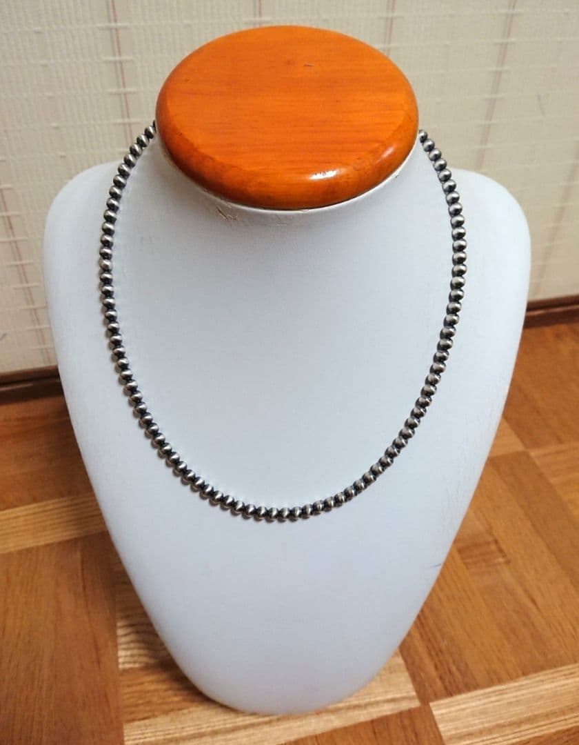 新品※ナバホパールネックレス 一連 5ミリ インディアン 50cm