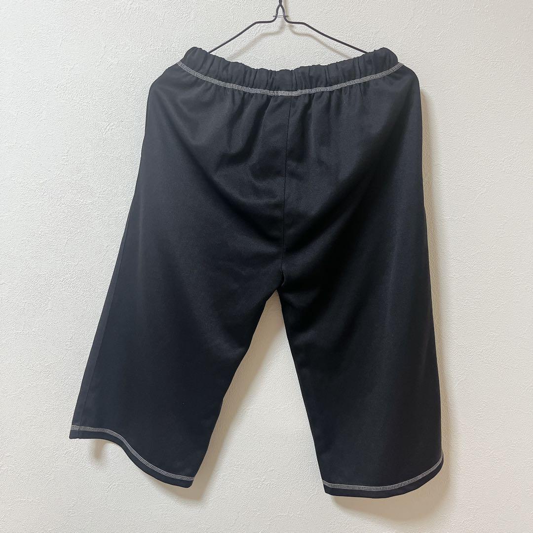 aqs➕黒 ハーフパンツ ウエストゴム付き - メルカリ