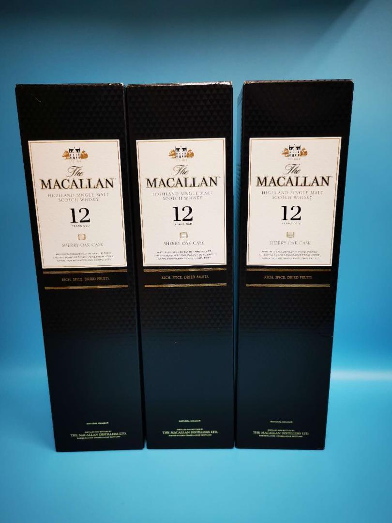新品未開封 ザ マッカラン 12年 シェリーオークカスク MACALLAN 3本