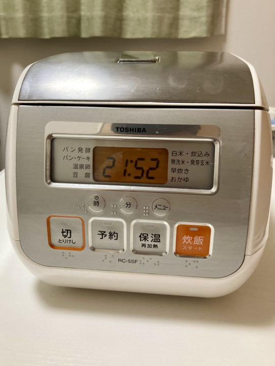 炊飯器 3号炊飯器 TOSHIBA RC-5SF(W) 家電・スマホ・カメラ 炊飯器 3号炊飯器 TOSHIBA RC-5SF(W) 家電・スマホ・カメラ
