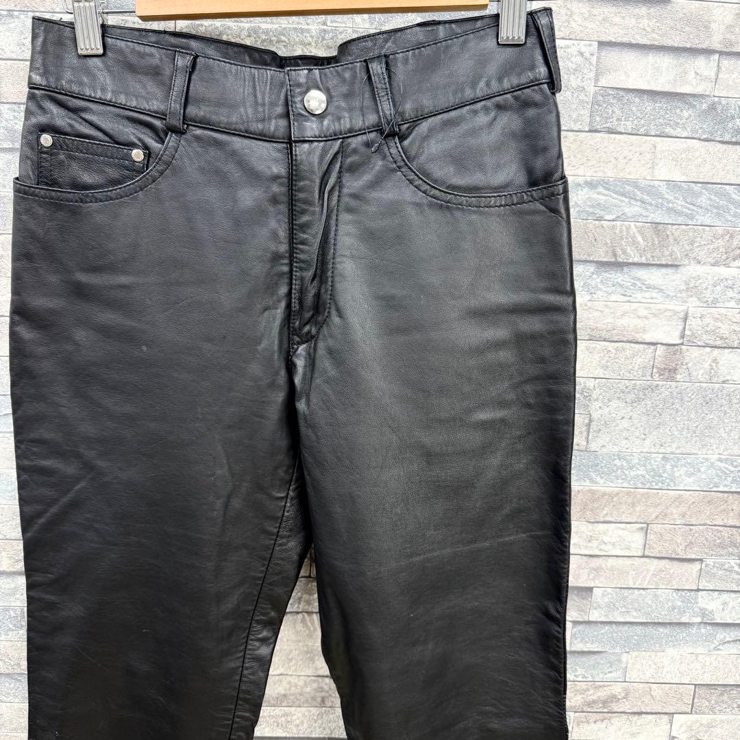 Harley ハーレーダビッドソン レザーパンツ 牛革 バイカー ブラック S Harley ハーレーダビッドソン レザーパンツ 牛革 バイカー ブラック S