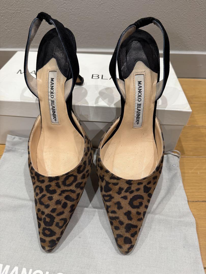 美品）MANOLO BLAHNIK ヒョウ柄 ハイヒール マノロブラニク　マノロ