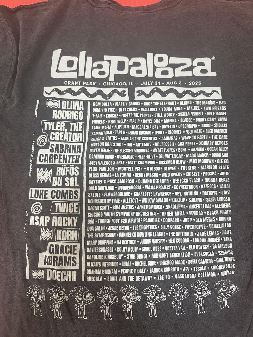 Lollapalooza フェス　Tシャツ　M 2025 ダメージ