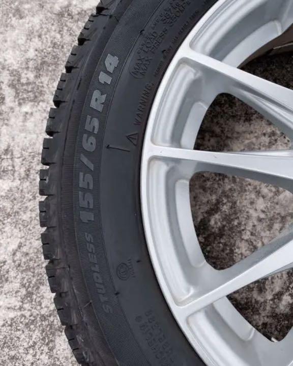 HOT得価 送料込み⚠️ 4本セット 155 65R14 スタッドレスタイヤ なるべく早く発送 A2HmW-m31757309890 定番お得