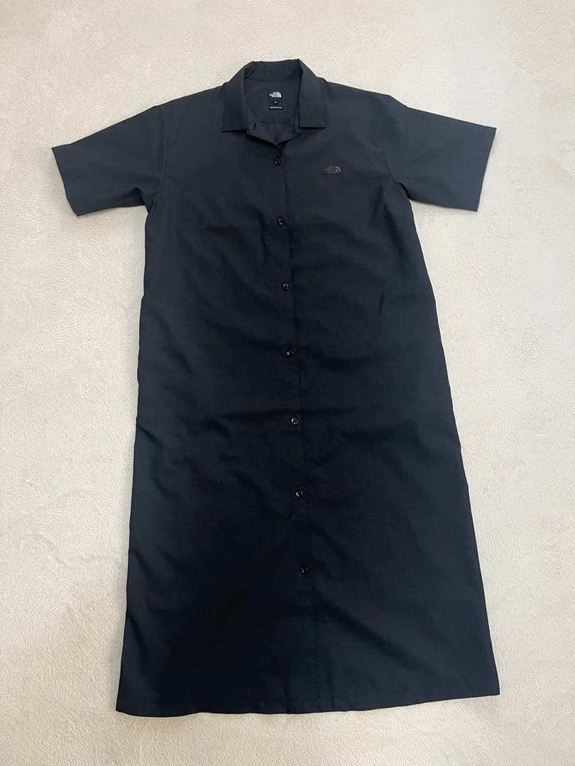ノースフェイス　ショートスリーブアロハベントシャツワンピース ブラック