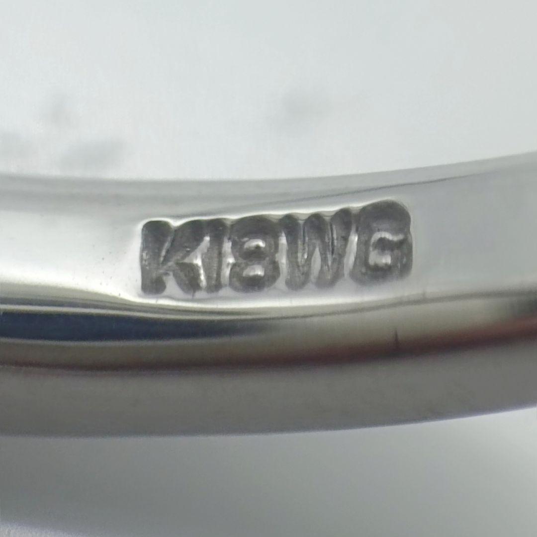 【美品】K18WG リング ブラックダイヤ 総重量約4.4g 約10.5号