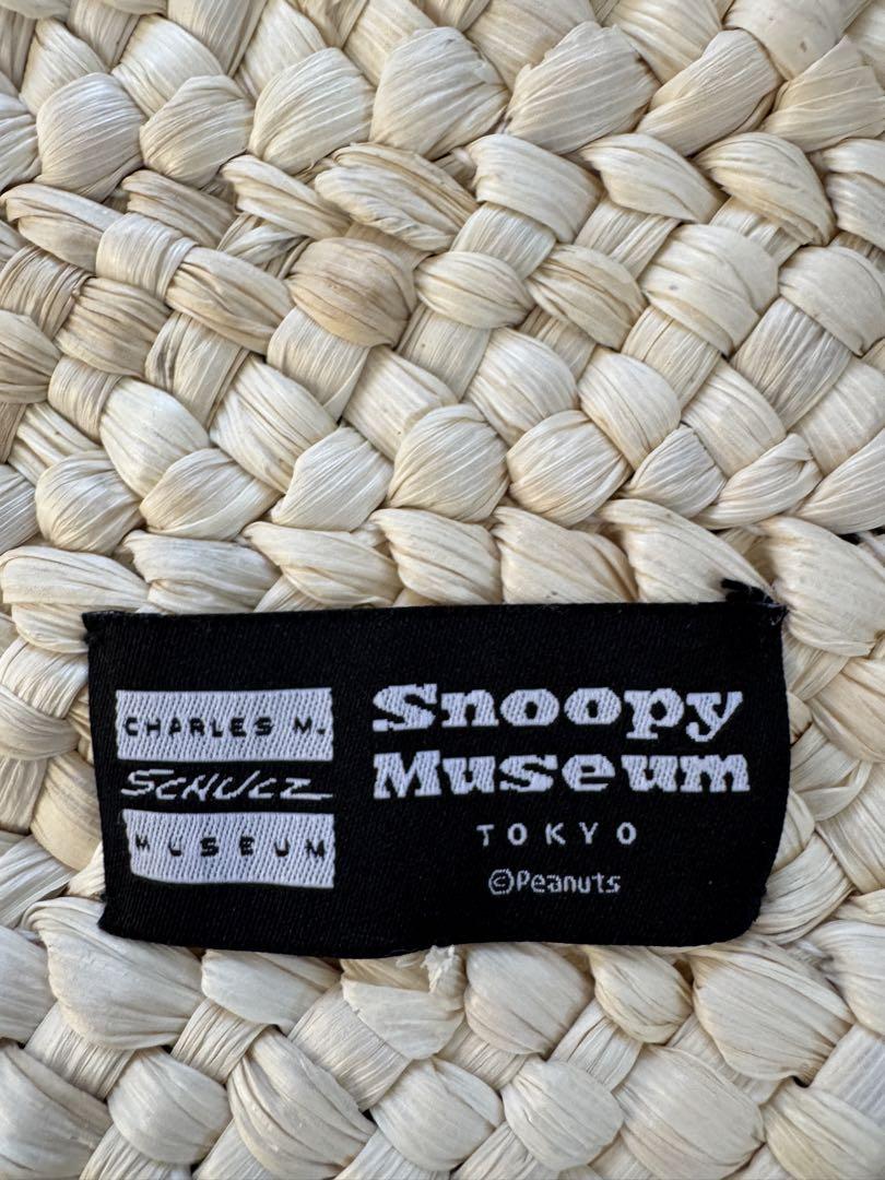 スヌーピー ミュージアム　刺繍 カゴバッグ　バッグ ハンドバッグ　トートバッグ