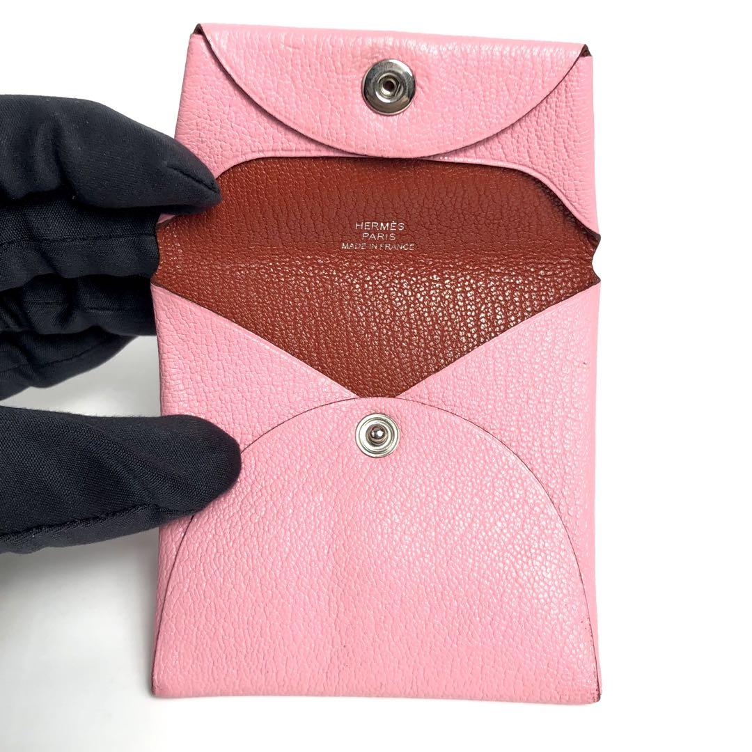 HERMES エルメス バスティア コインケース 小銭入れ ピンク バイ HERMES エルメス バスティア コインケース 小銭入れ ピンク バイ