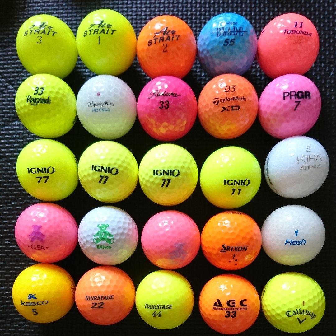 メルカリ ゴルフボール カラー 美品 25球 1 900 中古や未使用のフリマ