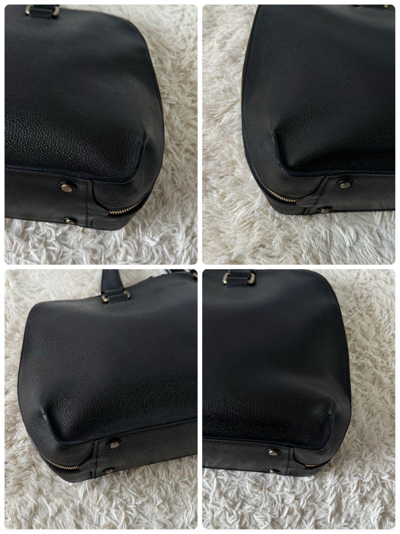 ◆GANZO◆ガンゾGD 丸胴型 ビジネスバック フレンチカーフレザー黒 A4
