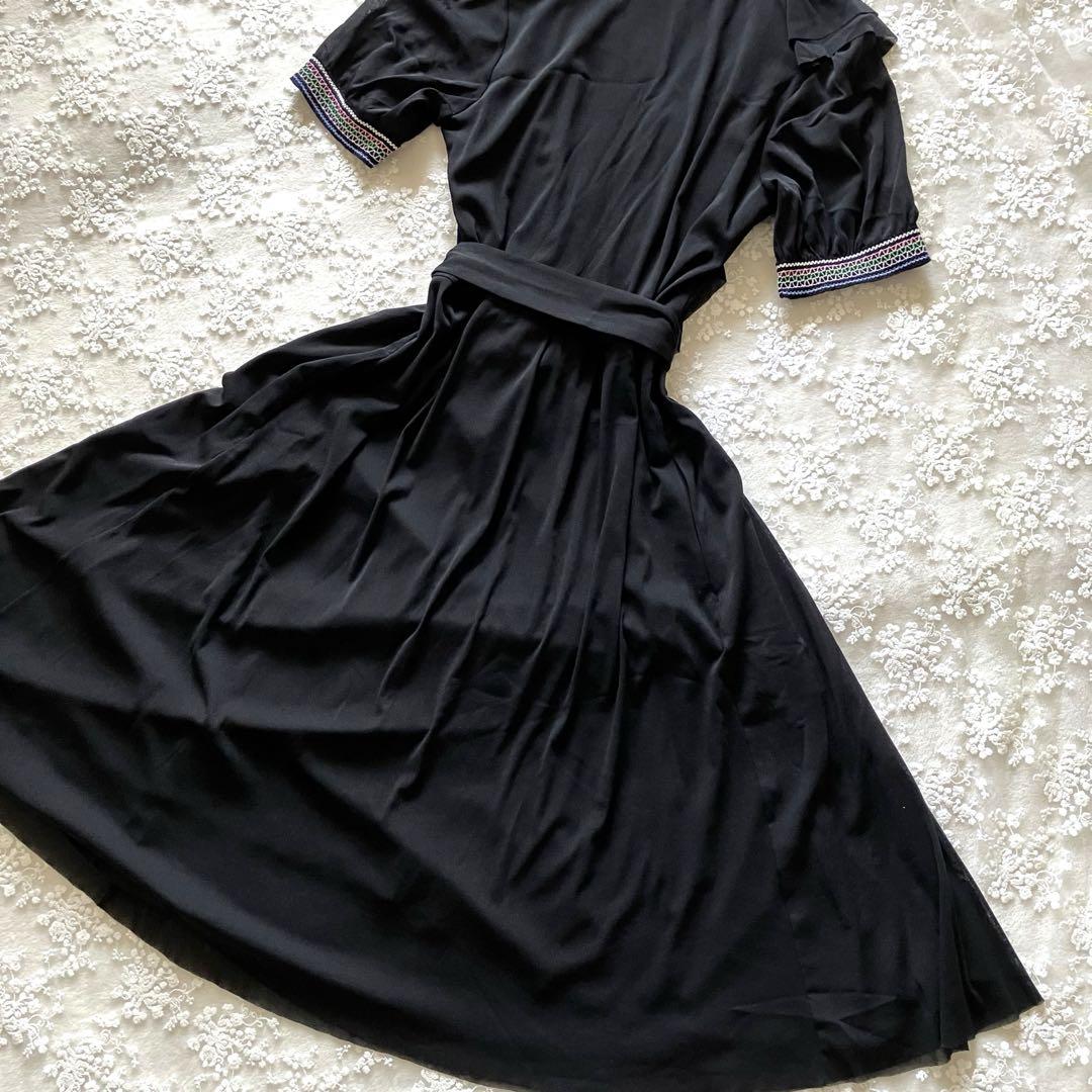 VIVIENNETAM ヴィヴィアンタム　パワーネット　半袖ワンピース　42