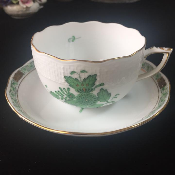 即納高評価 ヘレンド アポニーグリーン 2客 1EBpT-m31774388352 カップ&ソーサー 新品正規店