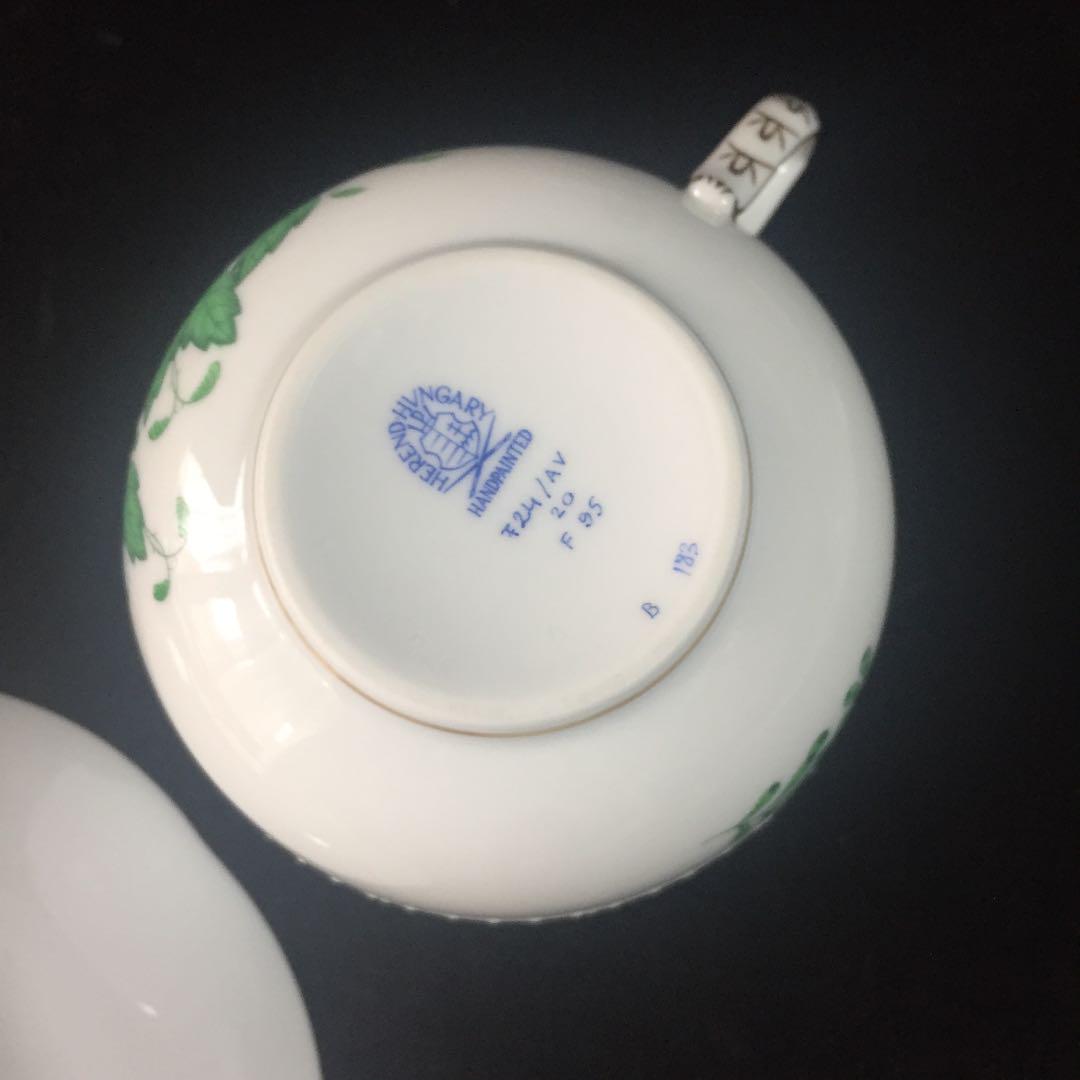 即納高評価 ヘレンド アポニーグリーン 2客 1EBpT-m31774388352 カップ&ソーサー 新品正規店
