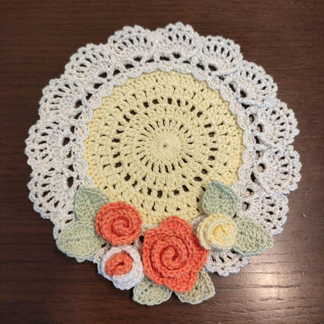 なつきち✿　ハンドメイド　レース編み　お花のコースター(10枚)