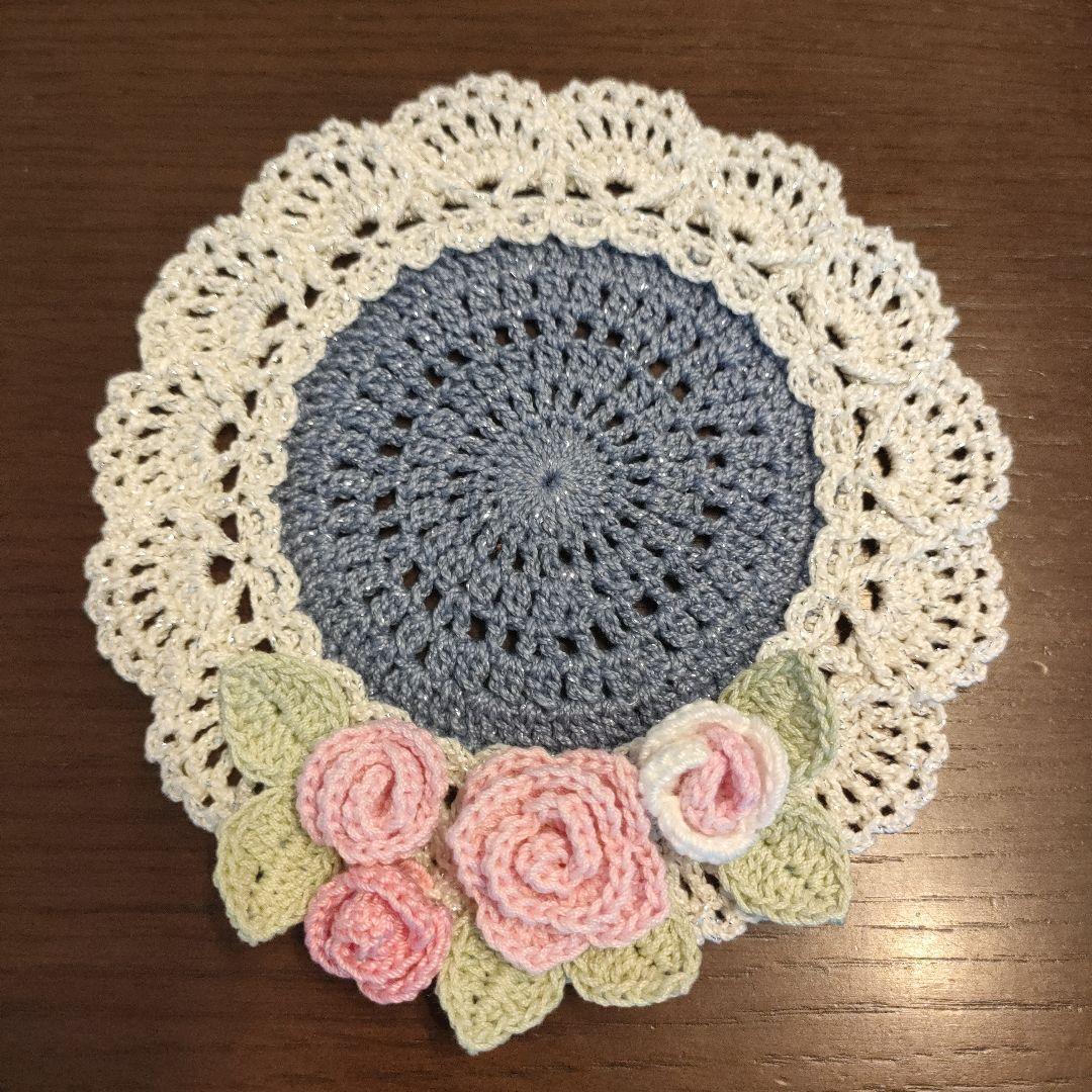 なつきち✿　ハンドメイド　レース編み　お花のコースター(10枚)