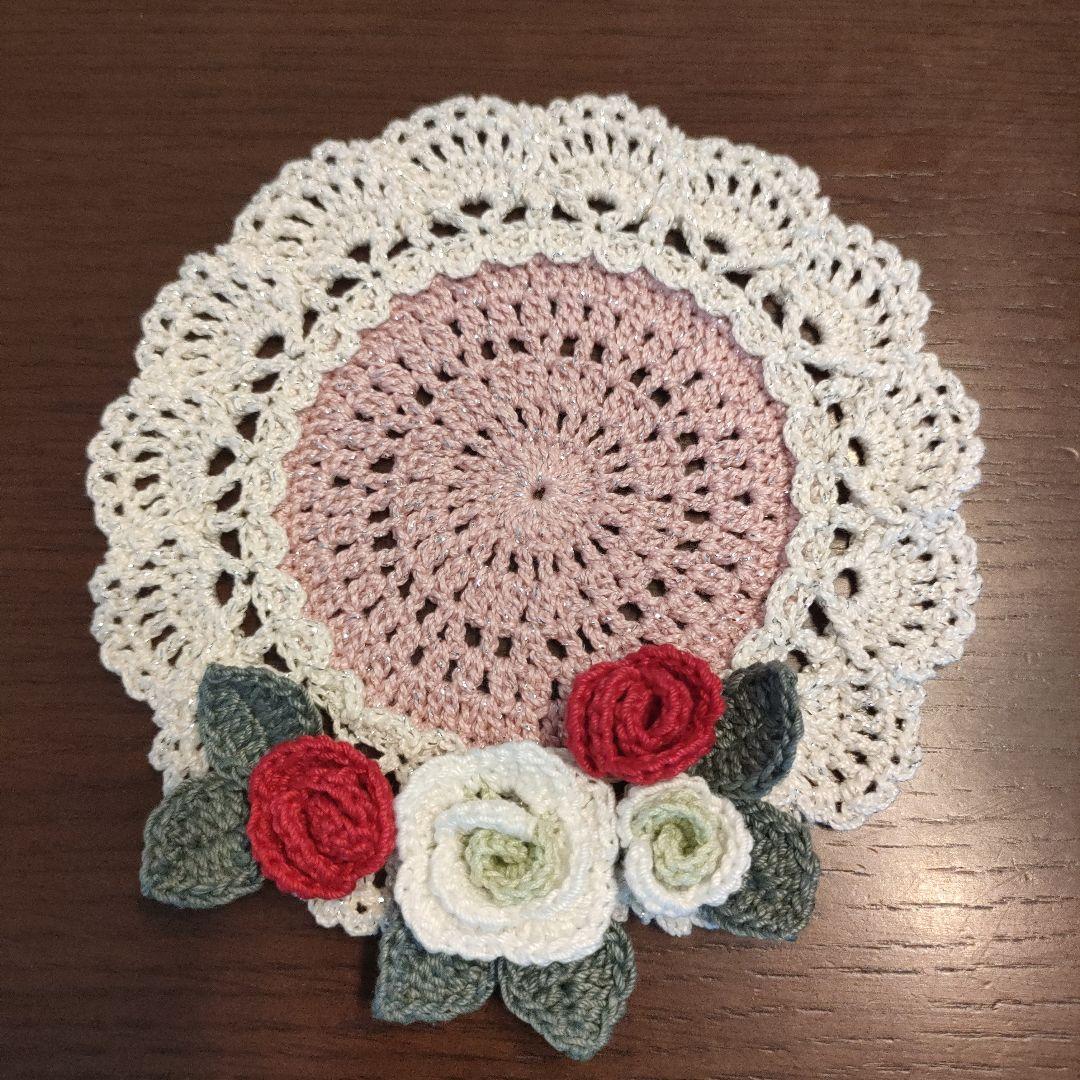 なつきち✿　ハンドメイド　レース編み　お花のコースター(10枚)