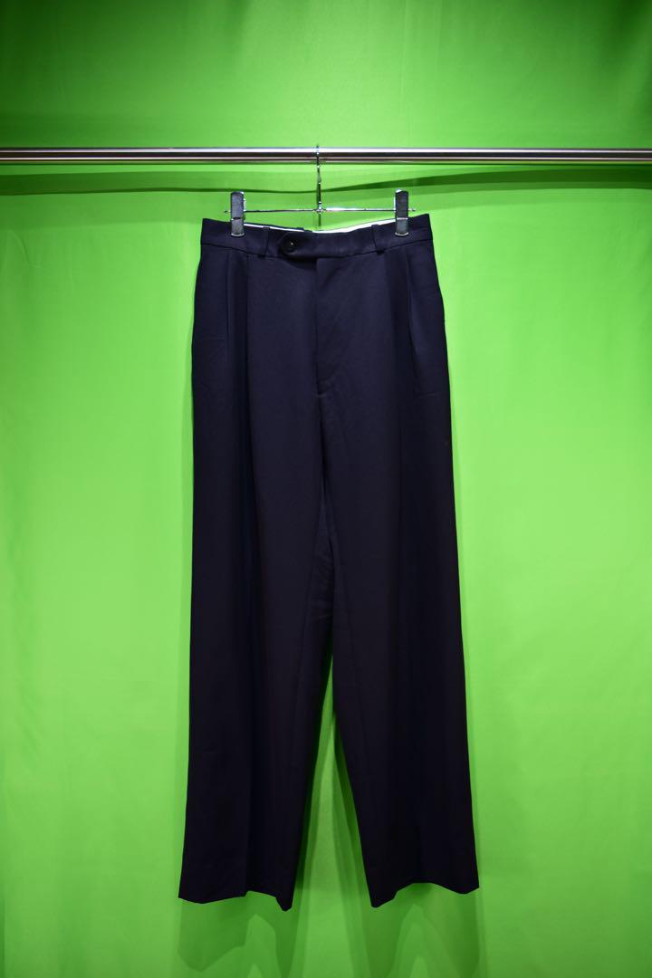 古着　ウールポリブラックスラックスパンツ　カナダ製　ビンテージ　70s 80s