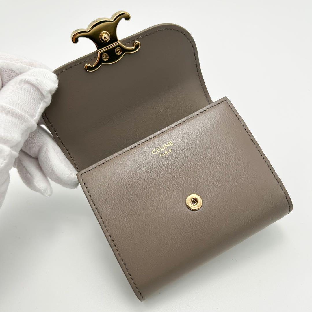 CELINE】スモールウォレット トリオンフ 三つ折り 財布 ロゴ