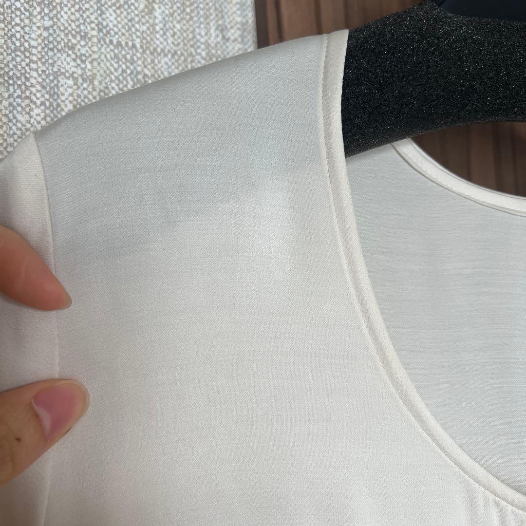 Etre Tokyo エトレ正規品サテンハーフスリーブロングワンピース