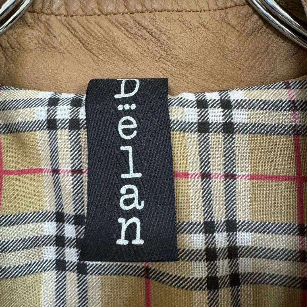 ✨新品✨ Delan デラン ブラウン レザー ダブルライダース