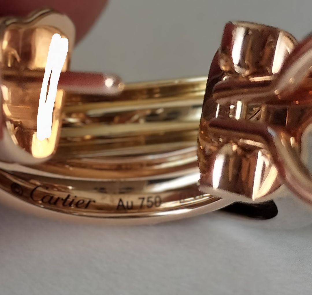 美品カルティエトリニティピアス　クラシックサイズ　 K18　 Cartier