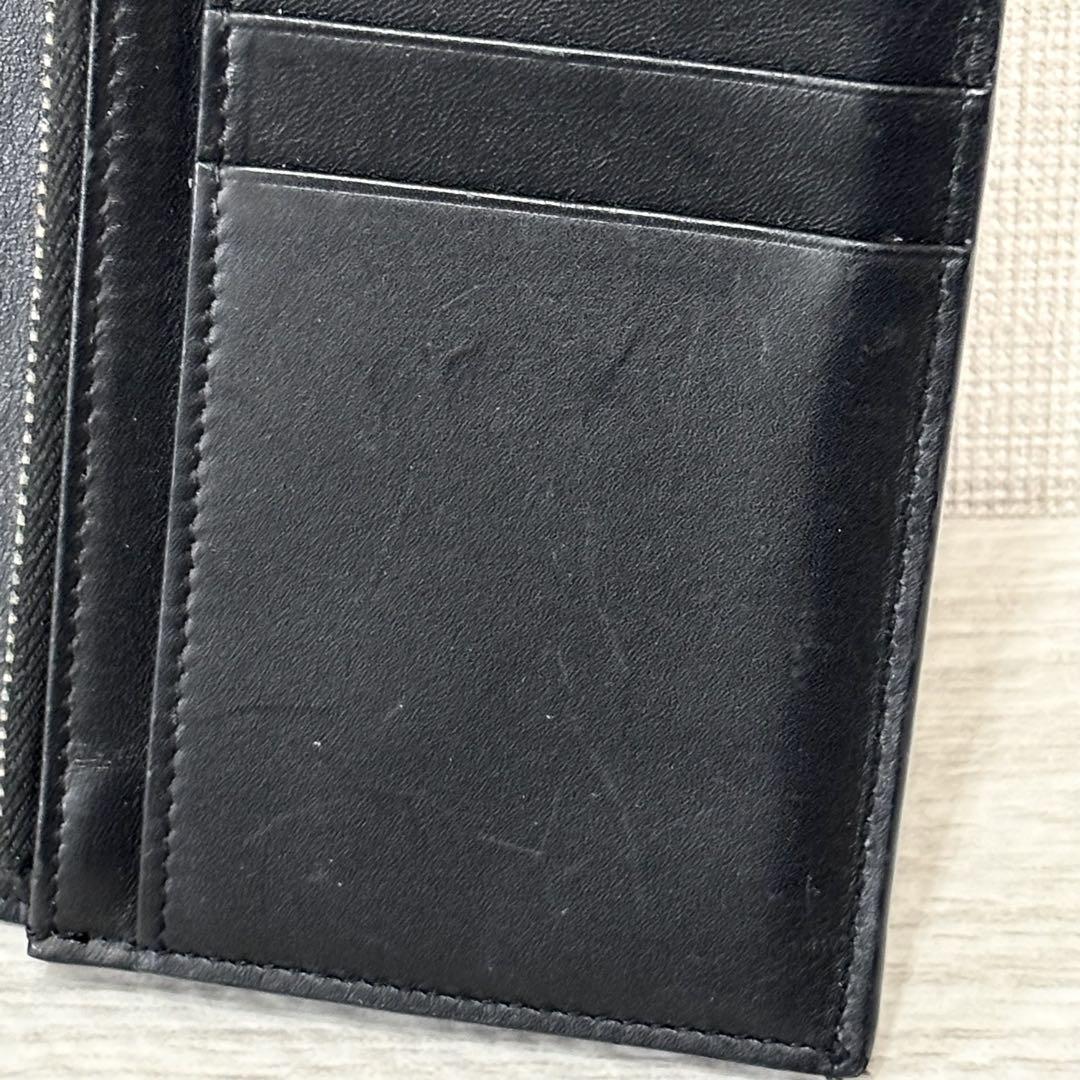 美品SAINT LAURENT サンローラン 二つ折り長財クロコダイルレザー 黒