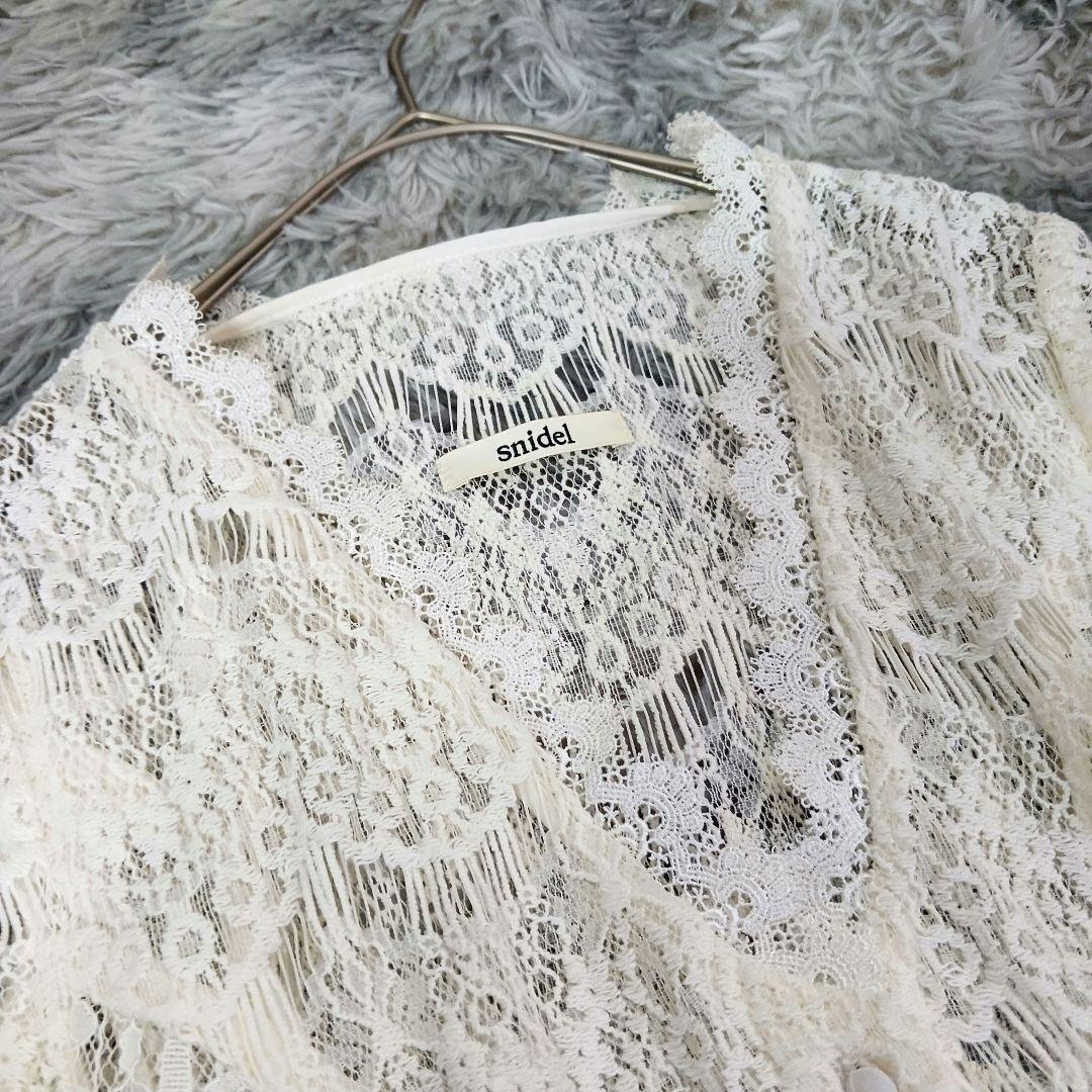 美品✨スナイデル✨総レース ガウン ロングワンピース Fサイズ リボン