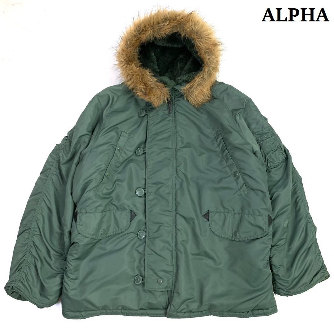 美品★ビッグサイズ ALPHA N-3B フライトジャケット カーキ C659