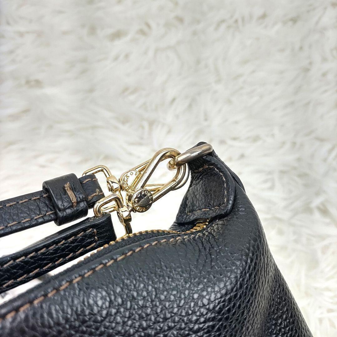 FURLA フルラ ソフィー ショルダーバッグ ブラック シボ革　斜めがけ