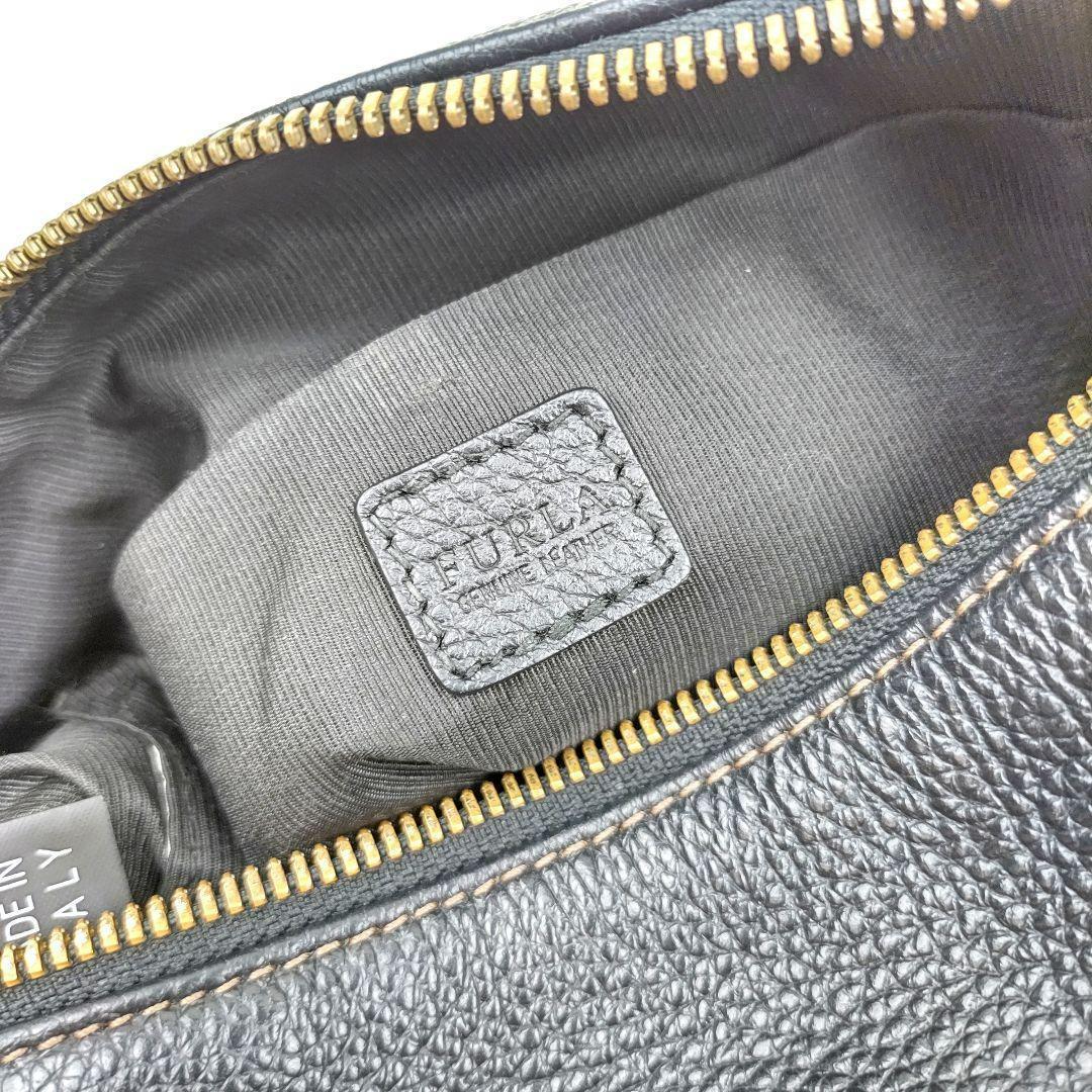 FURLA フルラ ソフィー ショルダーバッグ ブラック シボ革　斜めがけ