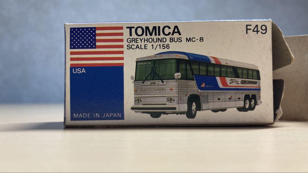 【MADE IN JAPAN】トミカF49・グレイハウンドMC-8 1/156